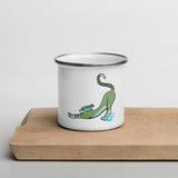 Downward cat Enamel Mug