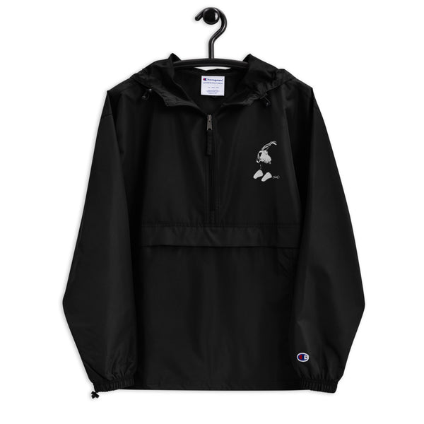 Kneeling silhouette Embroidered Champion Packable Jacket