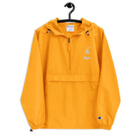 Kneeling silhouette Embroidered Champion Packable Jacket