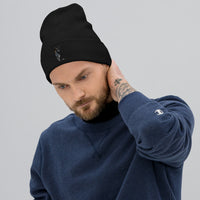 Leaning back silhouette Embroidered Beanie