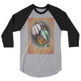 Batting around 3/4 sleeve raglan shirt