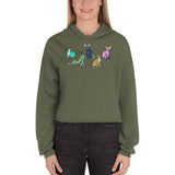 All the cats Crop Hoodie
