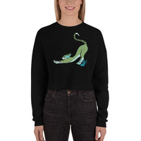 Downward cat Crop Sweatshirt