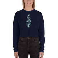 Stacked crows Crop Sweatshirt